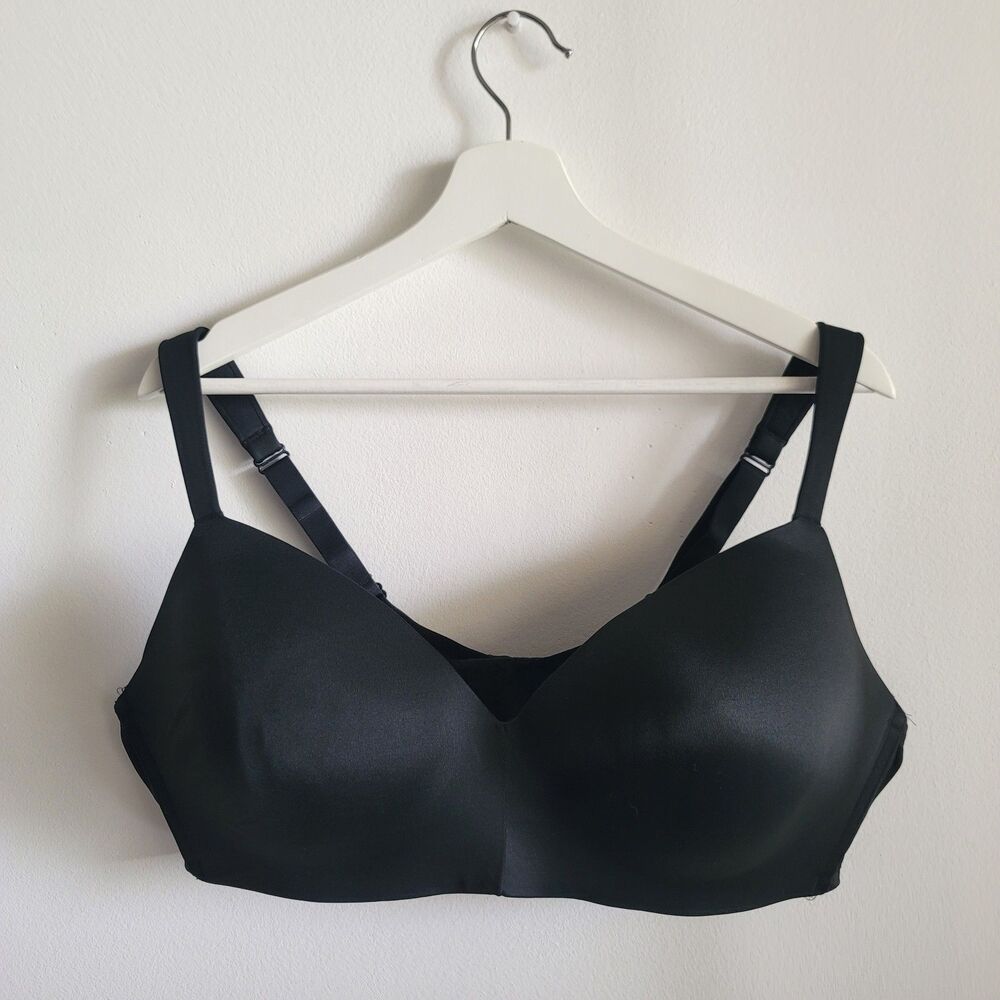 Cacique Black Bra 44D Lightly Lined Balconette